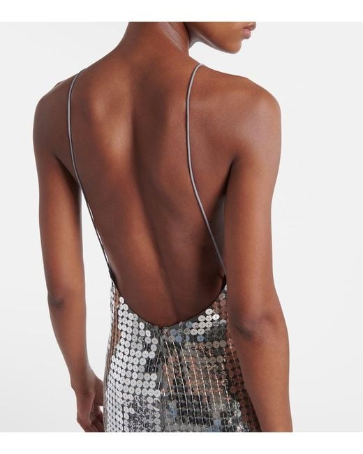 The New Arrivals Ilkyaz Ozel White Claudie Sequined Gown