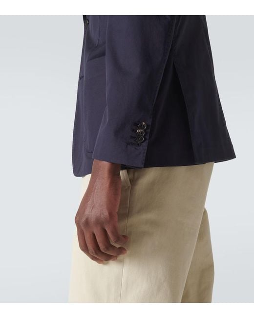 Slowear Blue Cotton-Blend Blazer for men