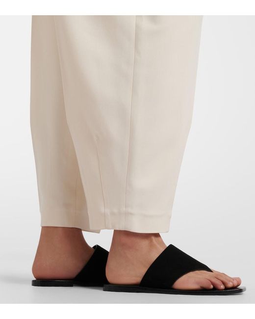 FFORME White Yvette Barrel-Leg Pants