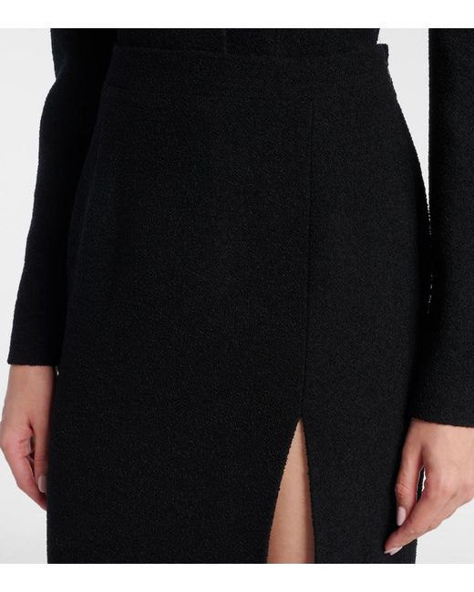 Alessandra Rich Black Maxirock Aus Boucle
