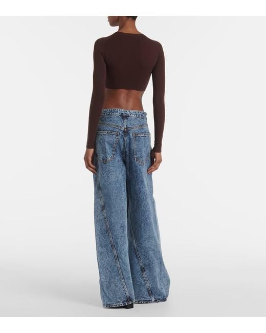 Alaïa Brown Crop Top