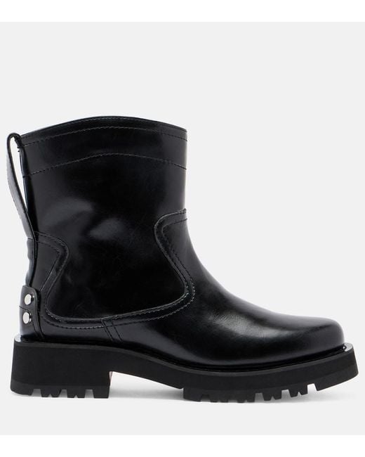 Ganni Black Studs Ankle Boots