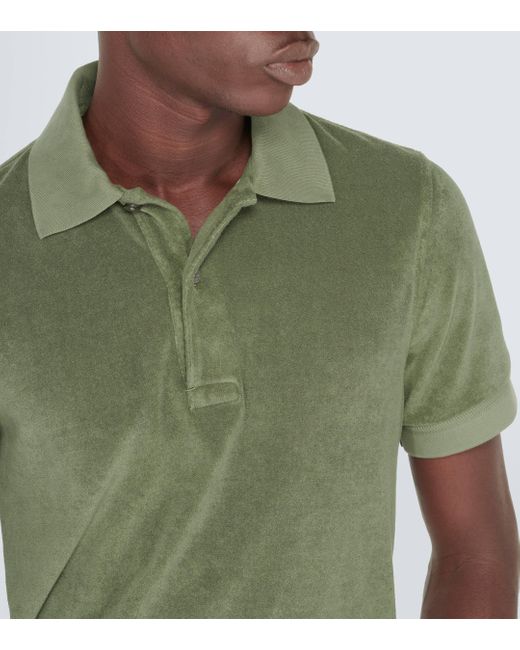 Tom Ford Green Polo Shirt With Logo for men