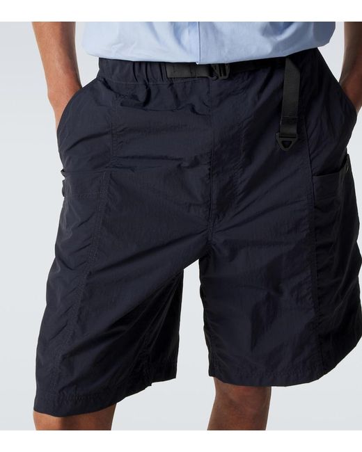 Comme des Garçons Blue Belted Cargo Shorts for men