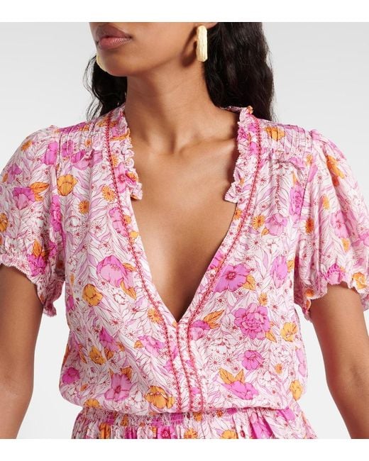 Poupette Pink Floral Minidress