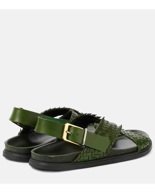 Sandali Slingback Buckle di The Row in Green