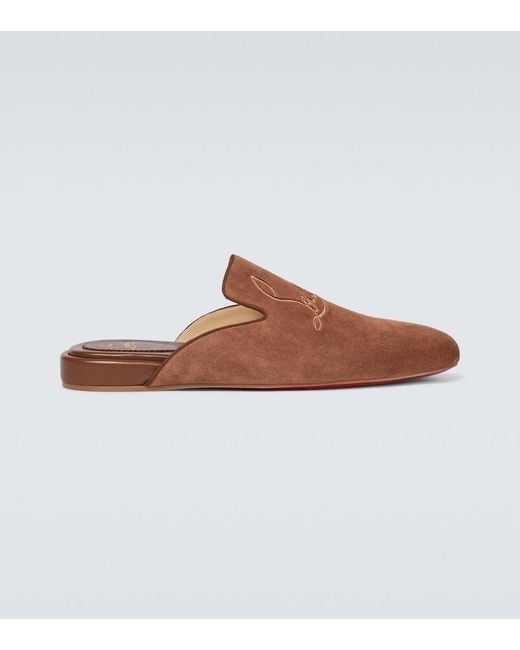 Christian Louboutin Brown Coolito Flat Mules for men
