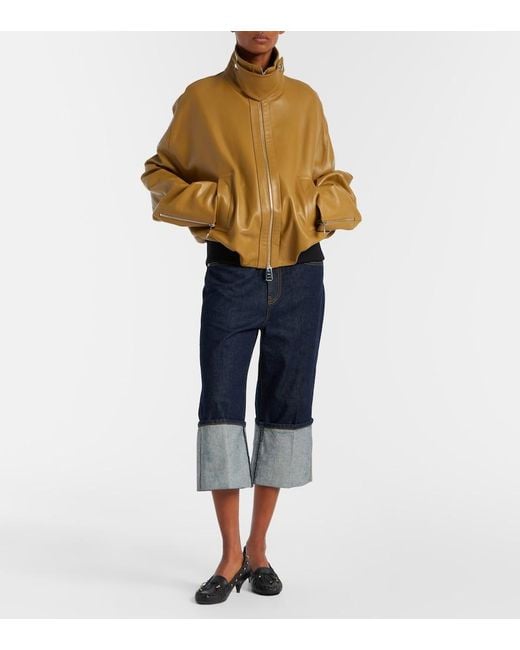 Khaite Blue Boyle Cropped Wide-Leg Jeans