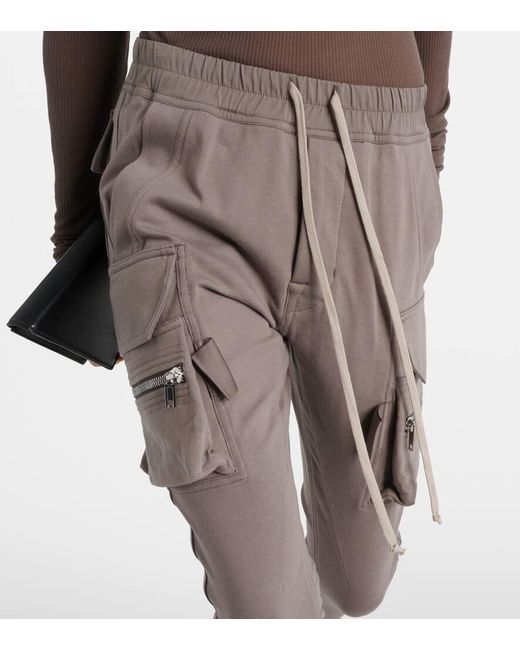 Pantaloni cargo skinny in cotone di Rick Owens in Natural
