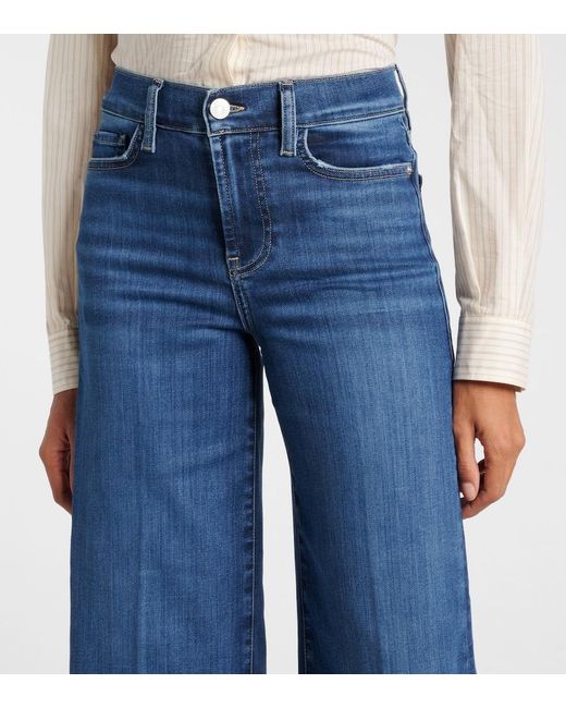 FRAME Blue Le Slim Palazzo Wide-Leg Jeans