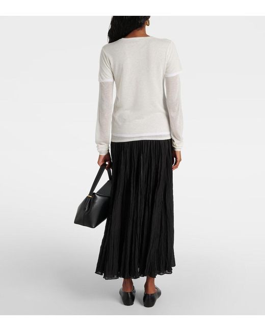 Totême White Layered Jersey Top