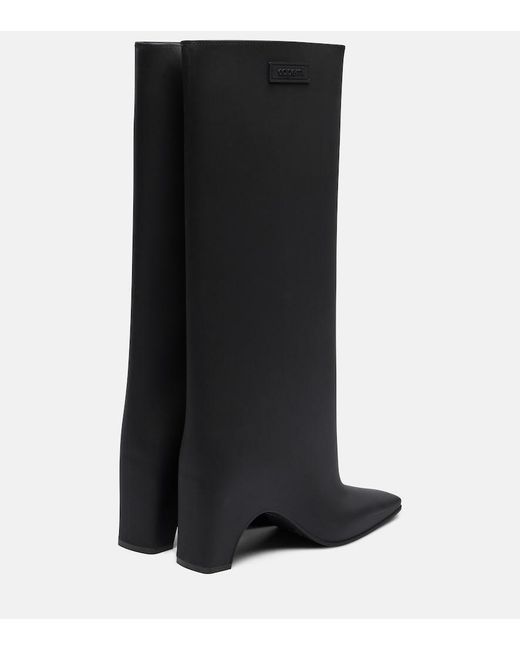 Coperni Black Rubber Bridge Knee-High Boots