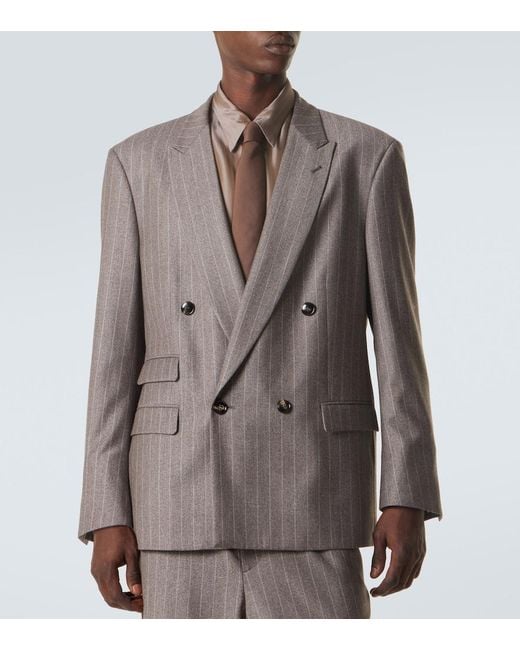 Giorgio Armani Brown Pinstripe Virgin Wool Suit for men