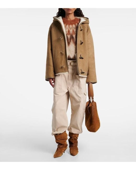 Yves Salomon Brown Reversible Leather And Shearling Jacket
