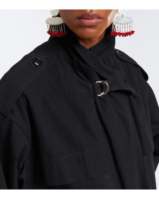 Isabel Marant Black Adelys Cotton-Blend Gabardine Jacket