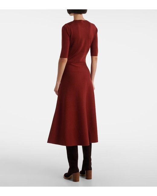 Gabriela Hearst Red Wool, Cashmere, And Silk Maxi Dress
