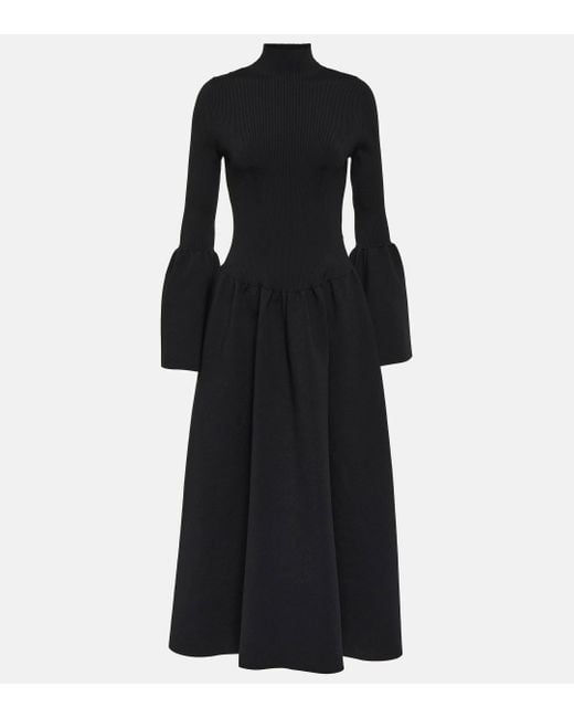 Black bell sleeve maxi dress online