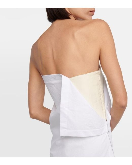 The Row White Bernette Cotton Gown