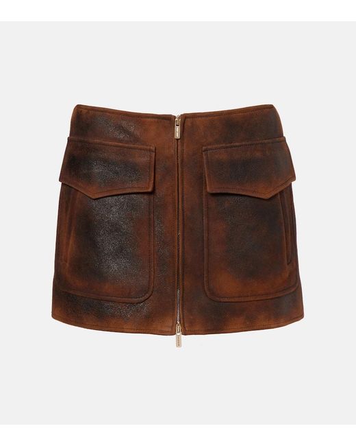 Miu Miu Brown Suede Miniskirt
