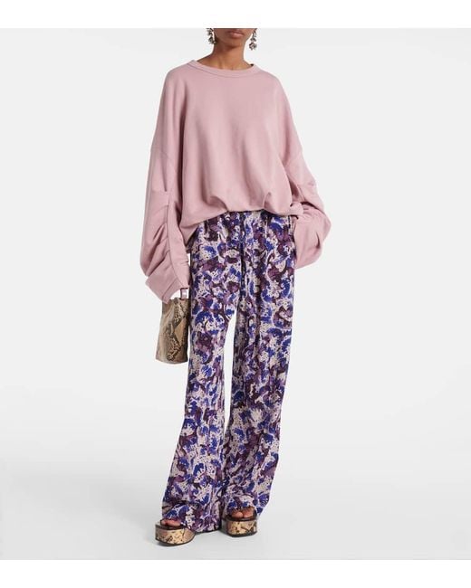 Dries Van Noten Pink Sweatshirt Aus Baumwolle