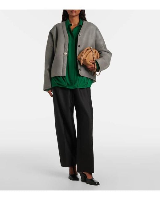 Loewe Brown Clutch Flamenco Medium Aus Leder