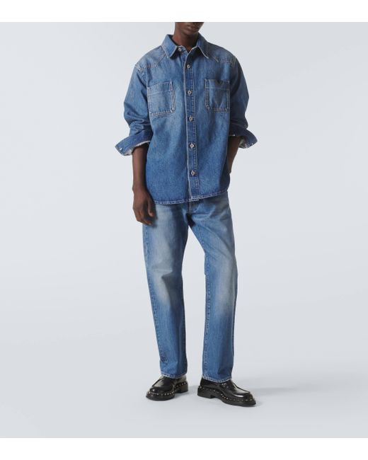 Valentino Blue Straight Jeans for men