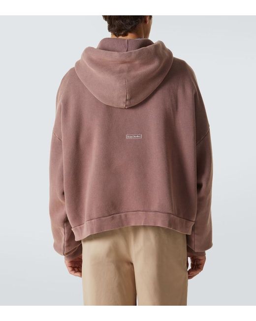 Sudadera Con Capucha De Algodon Acne de hombre de color Pink