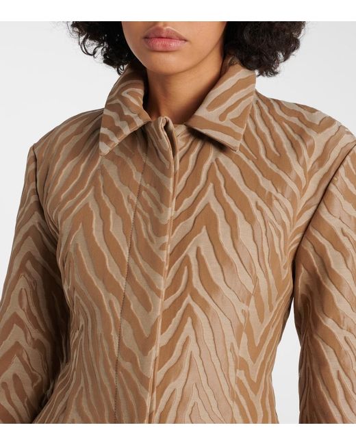 TOVE Natural Mira Cotton-Blend Jacquard Coat