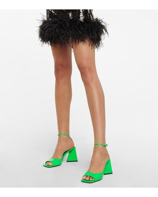 The Attico Green Piper 85 Patent Leather Sandals