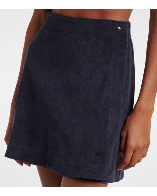 Eres Blue Spa Cotton Terry Wrap Skirt