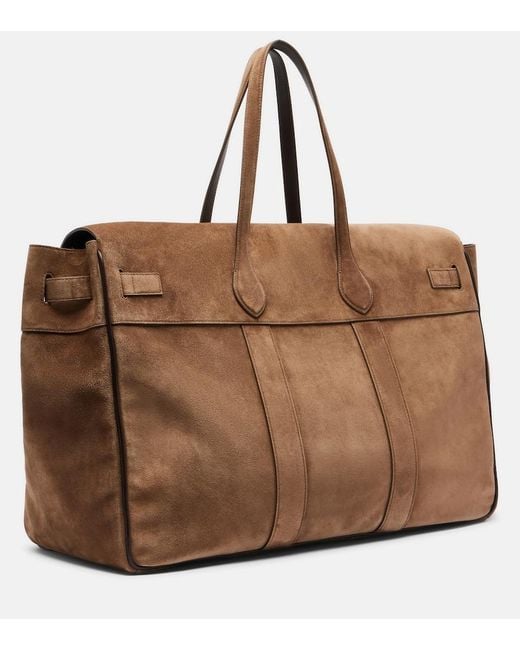 Brunello Cucinelli Brown Large Suede Tote Bag