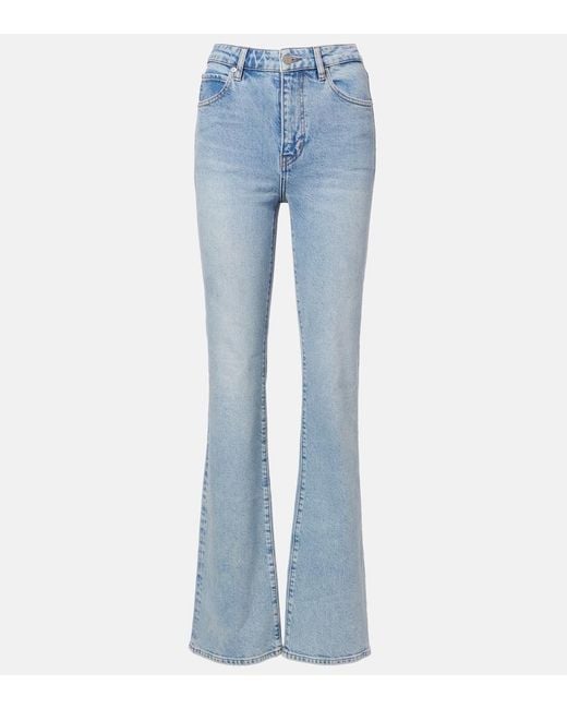 FRAME Blue Arrow High-Rise Bootcut Jeans