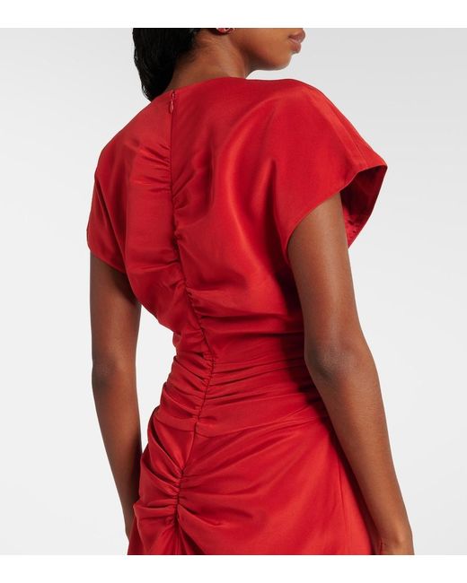 TOVE Red Neveah Silk-Blend Gown