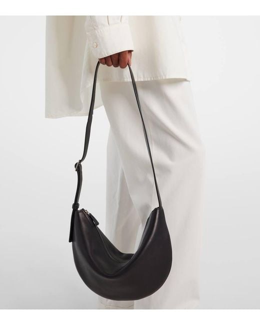 The Row Black Schultertasche Jouvette Medium Aus Leder