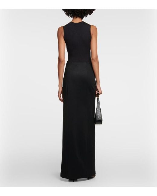 Galvan Black Alicja Jersey Maxi Skirt