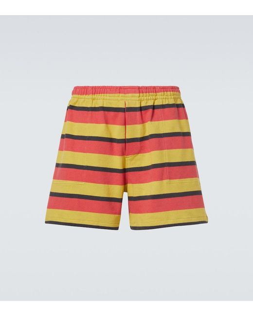 Bode Multicolor Rec Striped Cotton Jersey Shorts for men