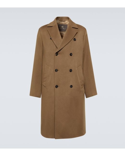 Loro Piana Natural Winton Double-breasted Cashmere Coat for men
