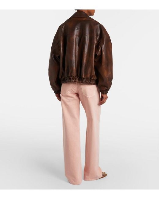 SLVRLAKE Denim Pink Mica Wide-Leg Jeans