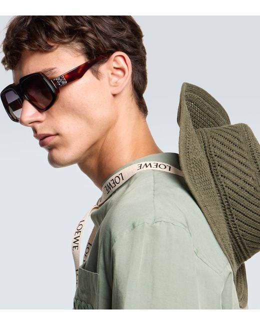 Lunettes De Soleil Anagram Oversize Loewe pour homme en coloris Blue