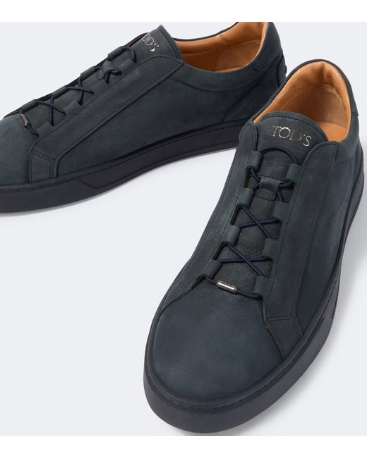 Tod's Blue Leather Sneakers for men