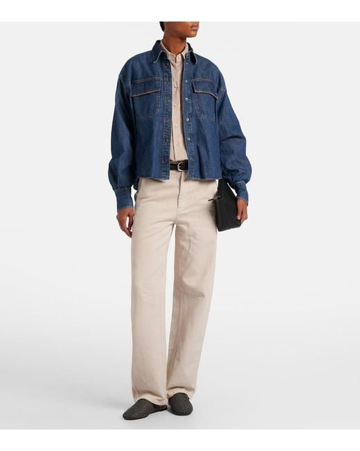Brunello Cucinelli Blue Monili Denim Jacket