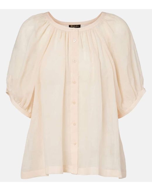 Loro Piana Natural Bluse Gritt Aus Ramie