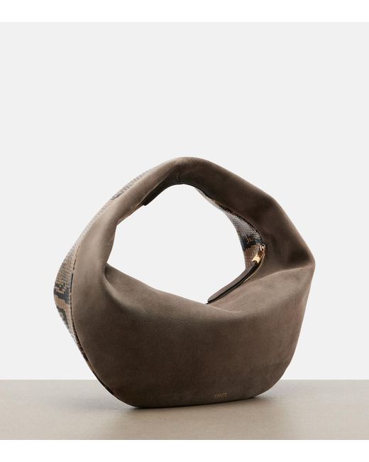 Khaite Brown Olivia Medium Snake-Effect Leather Tote Bag