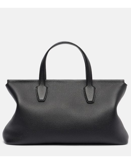 The Row Black Marcel Leather Tote Bag