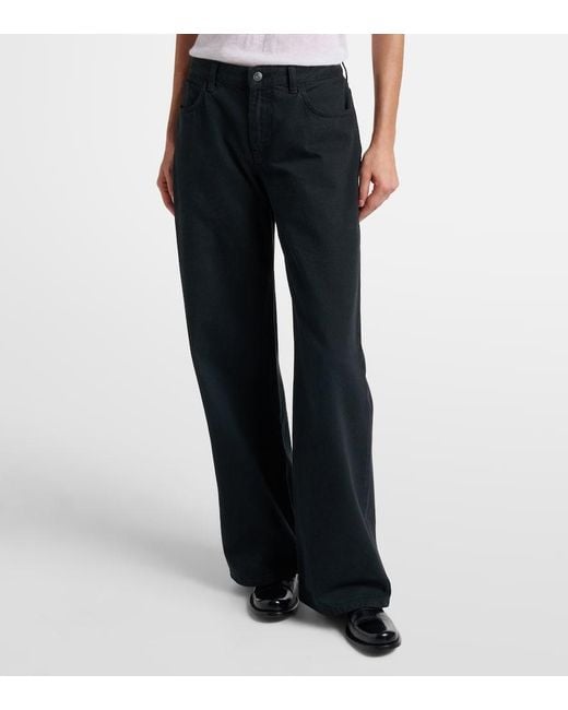 The Row Blue Eglitta Low-Rise Wide-Leg Jeans