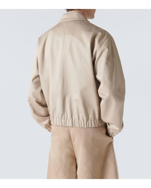 AMI Natural Cotton-blend Blouson Jacket for men