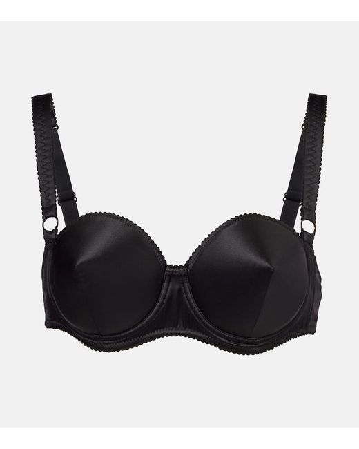 Dolce & Gabbana Black Bralette Aus Satin