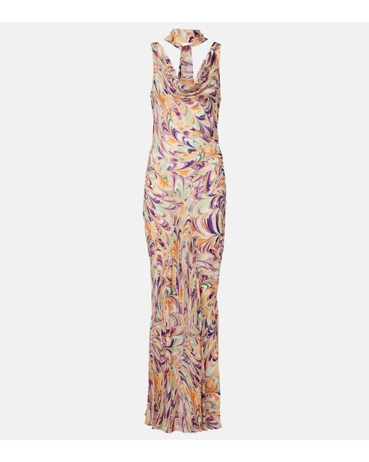 Alexandra Miro White Harper Printed Maxi Dress