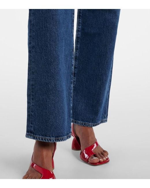 Agolde Blue Harper Mid-Rise Straight Jeans
