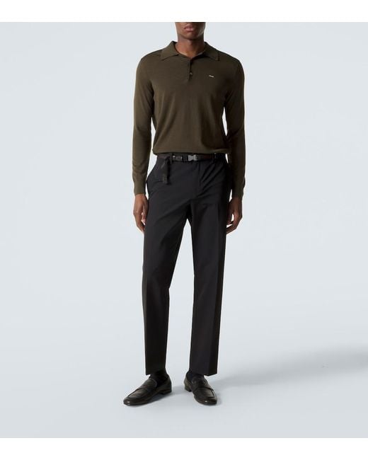 Prada Black Technical Straight Pants for men